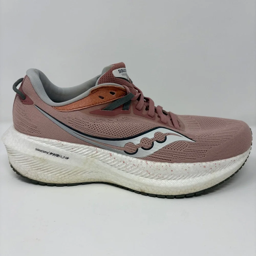 Saucony Triumph 21 Women's Size 9 Rose Pink White Running Shoes (S10881-130)